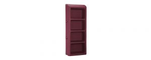 Suicide Resistant Attenda 4 Shelf Storage Unit in Wild Berry color option