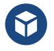 template blue box icon