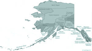Alaska state with counties