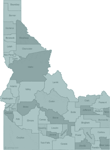 Idaho state with counties