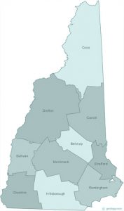 New Hampshire state with counties