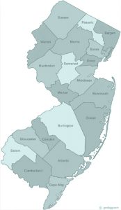 New Jersey state with counties