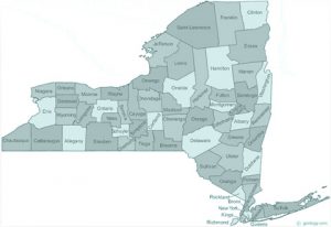New York state with counties