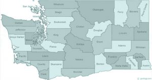 Washington state with counties