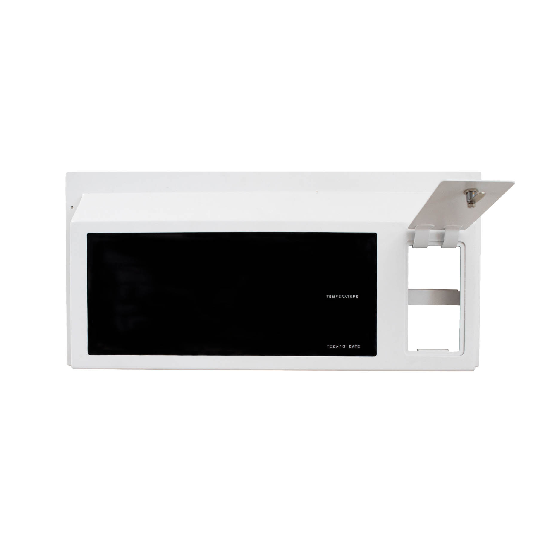 BSP-Ligature-Resistant-Safety-Clock-CL100-Front-View_Access-Door-Open