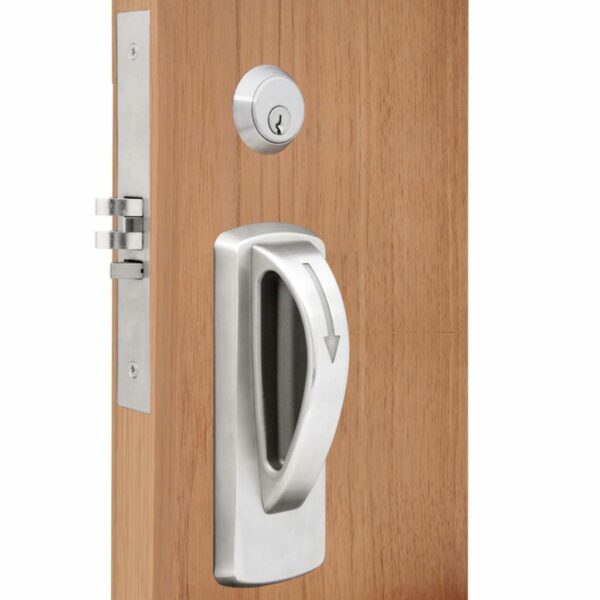 DH425 5-Point Ligature Resistant Door Latch Set in a sleek, mortise design. Engineered for behavioral healthcare facilities, the latch set features smooth, angled edges to minimize ligature risk, enhancing patient safety. Constructed with durable materials for long-term use, this door latch set includes five secure latch points for enhanced stability. Suitable for institutional settings prioritizing safety without sacrificing functionality.