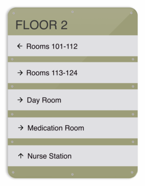 Changeable Paper Information – Directory Sign