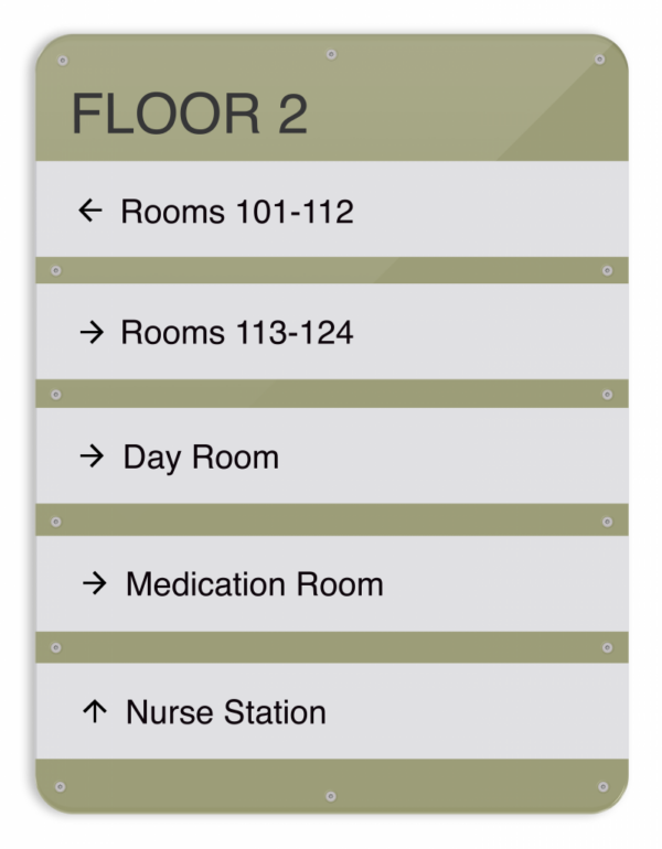 Changeable Paper Information – Directory Sign